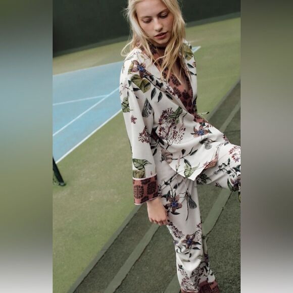 Zara floral print kimono shirt - Picture 5 of 7